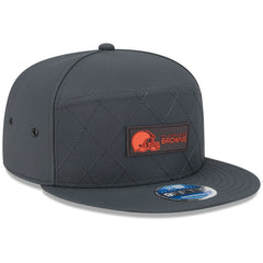 Cleveland Browns New Era 2025 Sideline Cold Weather Split Panel 9FIFTY Snapback Hat - Charcoal Hats