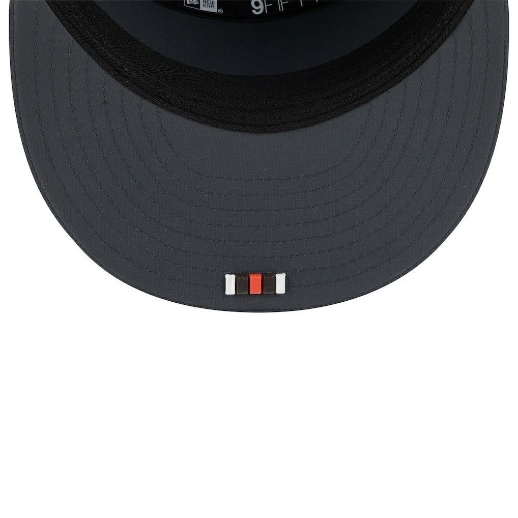 Cleveland Browns New Era 2025 Sideline Cold Weather Split Panel 9FIFTY Snapback Hat - Charcoal Hats