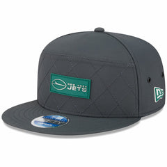 New York Jets New Era 2025 Sideline Cold Weather Split Panel 9FIFTY Snapback Hat - Charcoal Hats