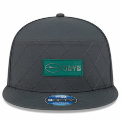 New York Jets New Era 2025 Sideline Cold Weather Split Panel 9FIFTY Snapback Hat - Charcoal Hats