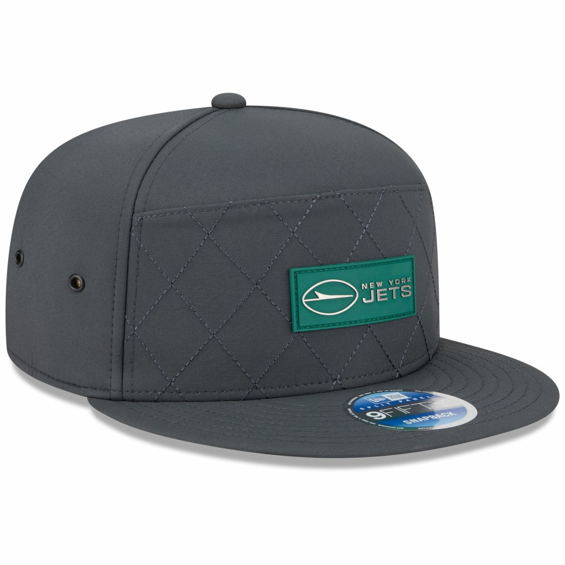 New York Jets New Era 2025 Sideline Cold Weather Split Panel 9FIFTY Snapback Hat - Charcoal Hats