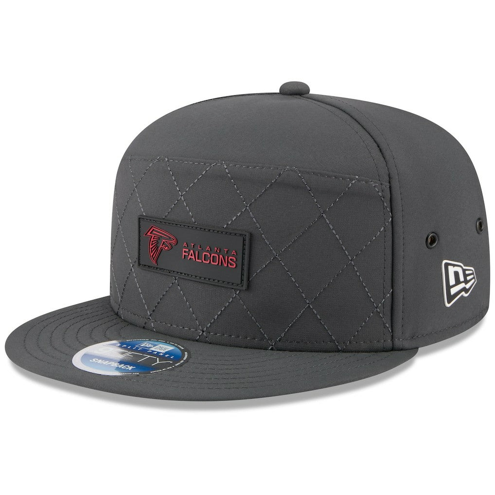 Atlanta Falcons New Era 2025 Sideline Cold Weather Split Panel 9FIFTY Snapback Hat - Charcoal Hats