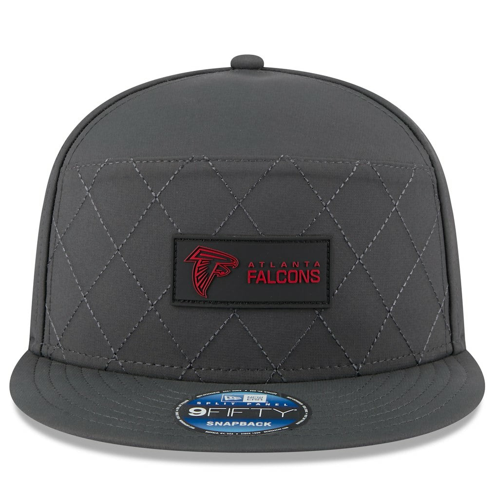 Atlanta Falcons New Era 2025 Sideline Cold Weather Split Panel 9FIFTY Snapback Hat - Charcoal Hats