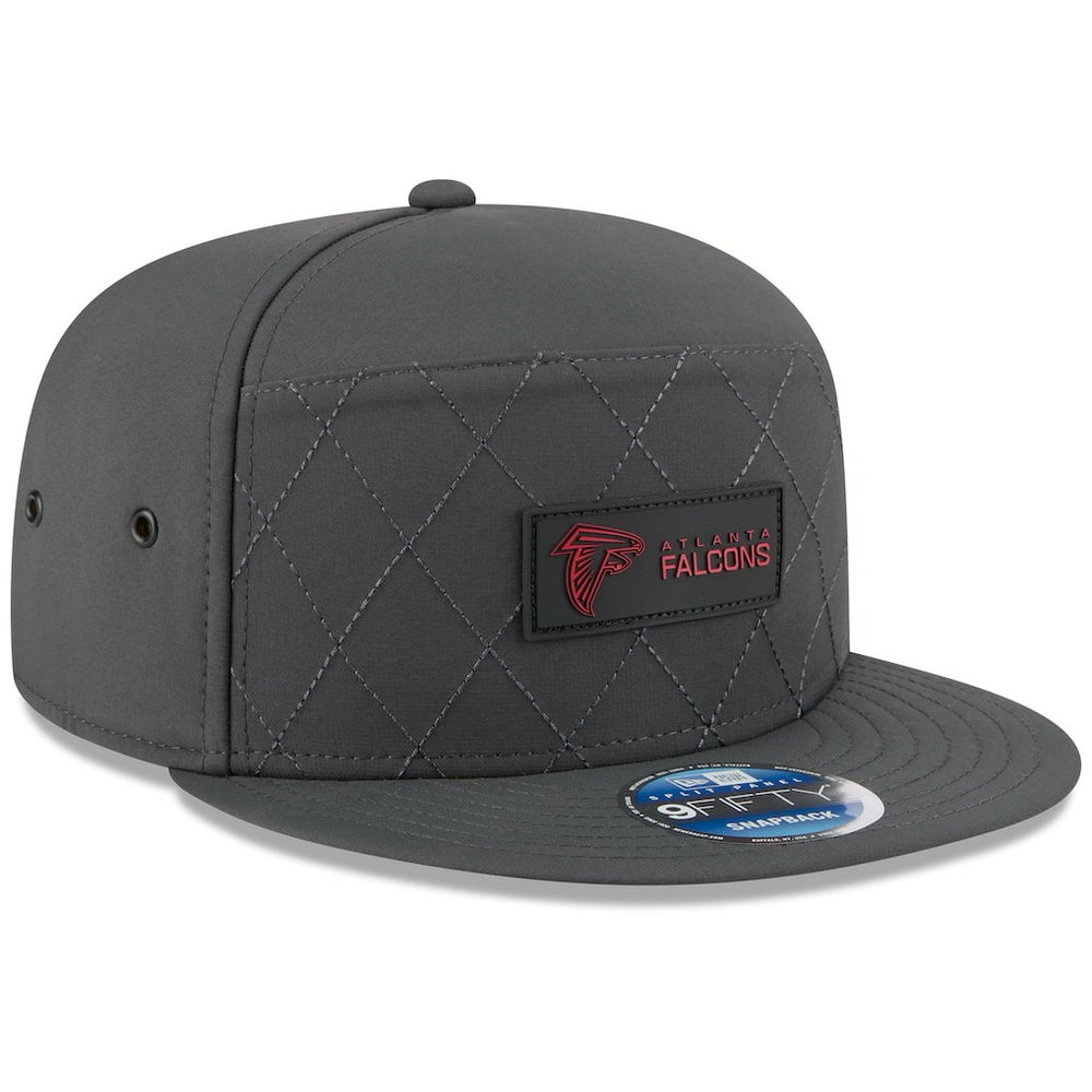 Atlanta Falcons New Era 2025 Sideline Cold Weather Split Panel 9FIFTY Snapback Hat - Charcoal Hats