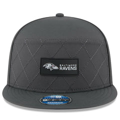 Baltimore Ravens New Era 2025 Sideline Cold Weather Split Panel 9FIFTY Snapback Hat - Charcoal Hats