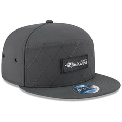 Baltimore Ravens New Era 2025 Sideline Cold Weather Split Panel 9FIFTY Snapback Hat - Charcoal Hats