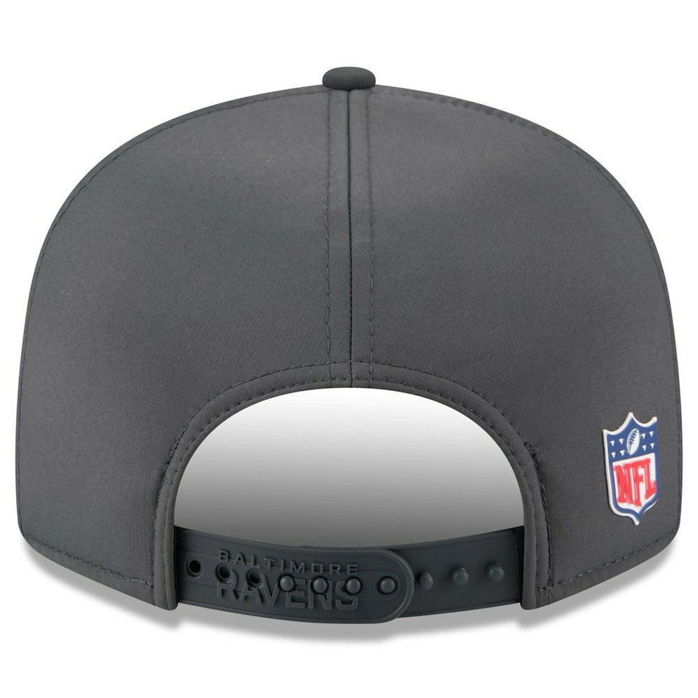 Baltimore Ravens New Era 2025 Sideline Cold Weather Split Panel 9FIFTY Snapback Hat - Charcoal Hats