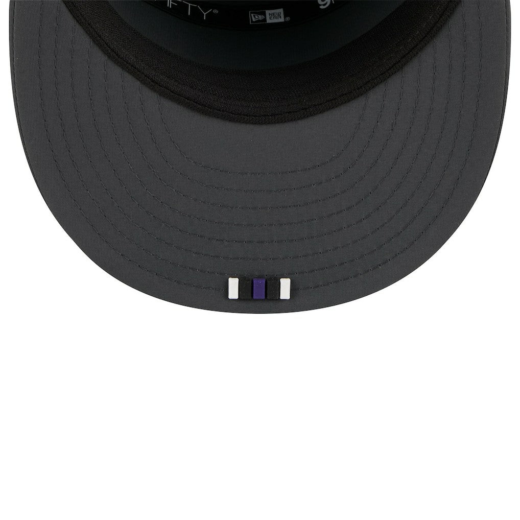 Baltimore Ravens New Era 2025 Sideline Cold Weather Split Panel 9FIFTY Snapback Hat - Charcoal Hats
