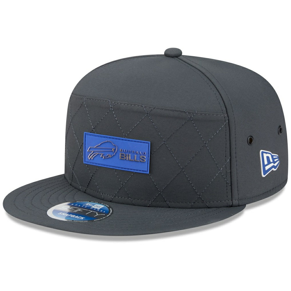 Buffalo Bills New Era 2025 Sideline Cold Weather Split Panel 9FIFTY Snapback Hat - Charcoal Hats