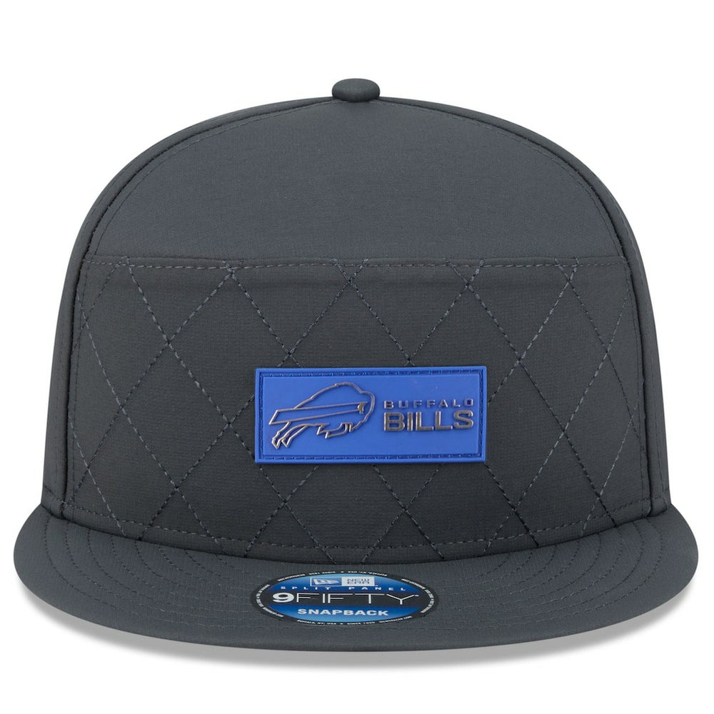 Buffalo Bills New Era 2025 Sideline Cold Weather Split Panel 9FIFTY Snapback Hat - Charcoal Hats
