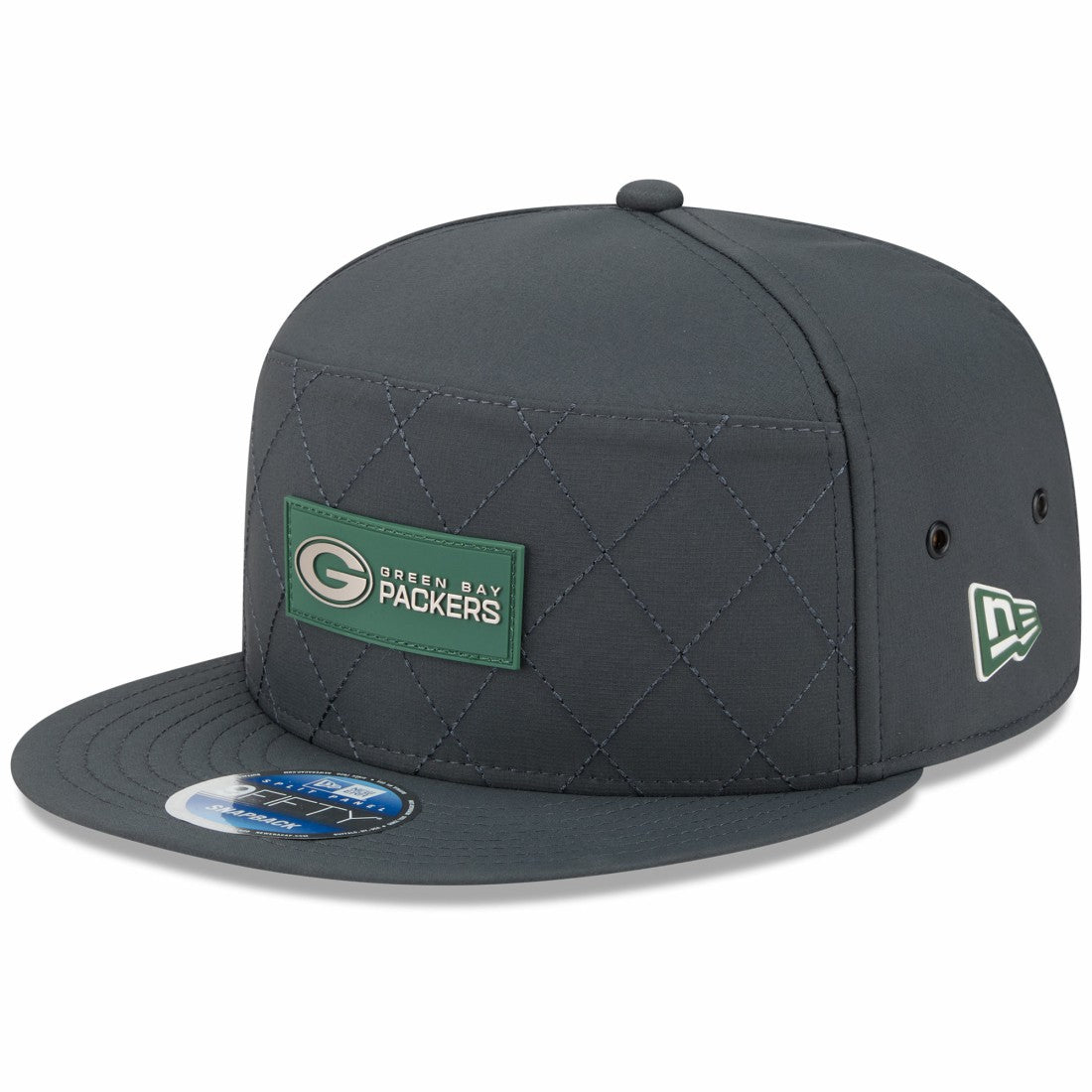 Green Bay Packers New Era 2025 Sideline Cold Weather Split Panel 9FIFTY Snapback Hat - Charcoal Hats