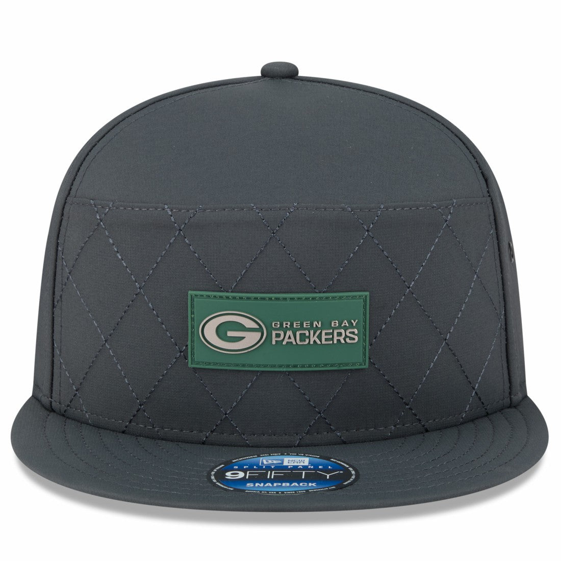 Green Bay Packers New Era 2025 Sideline Cold Weather Split Panel 9FIFTY Snapback Hat - Charcoal Hats