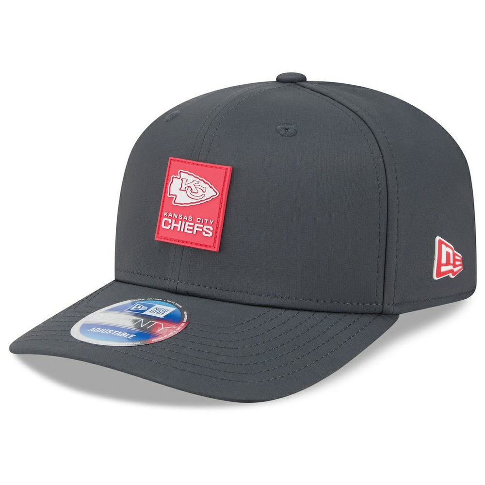 Kansas City Chiefs New Era 2025 Sideline Cold Weather 9SEVENTY Adjustable Hat - Charcoal Hats