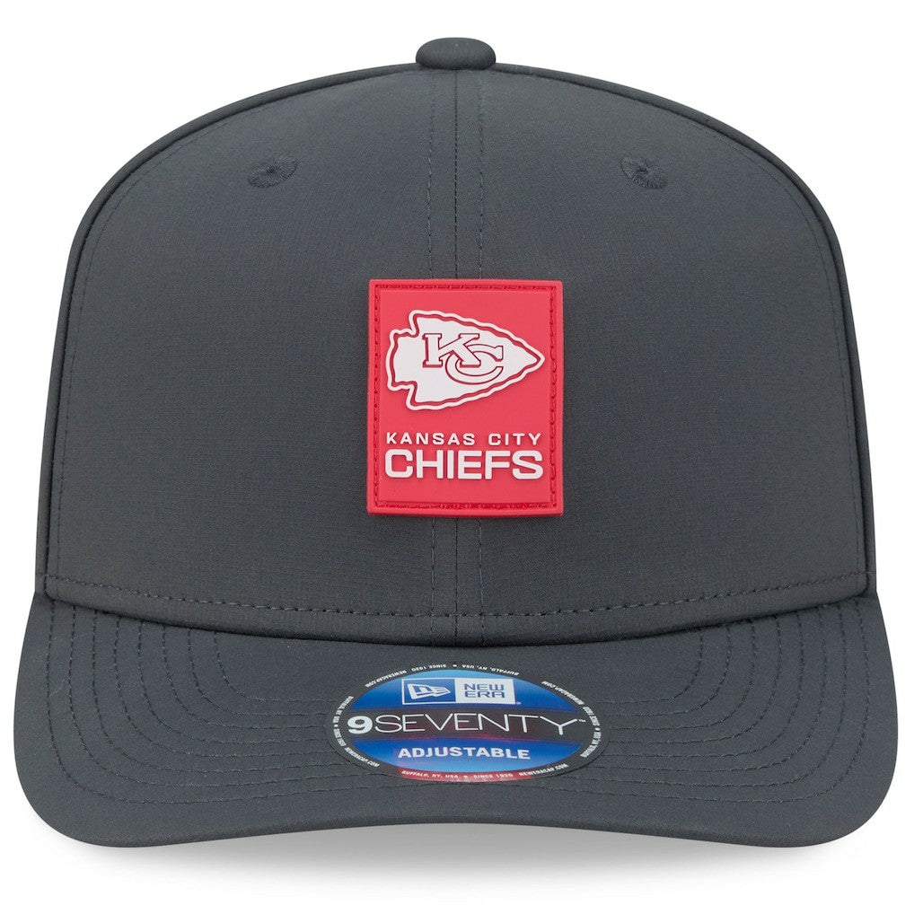 Kansas City Chiefs New Era 2025 Sideline Cold Weather 9SEVENTY Adjustable Hat - Charcoal Hats