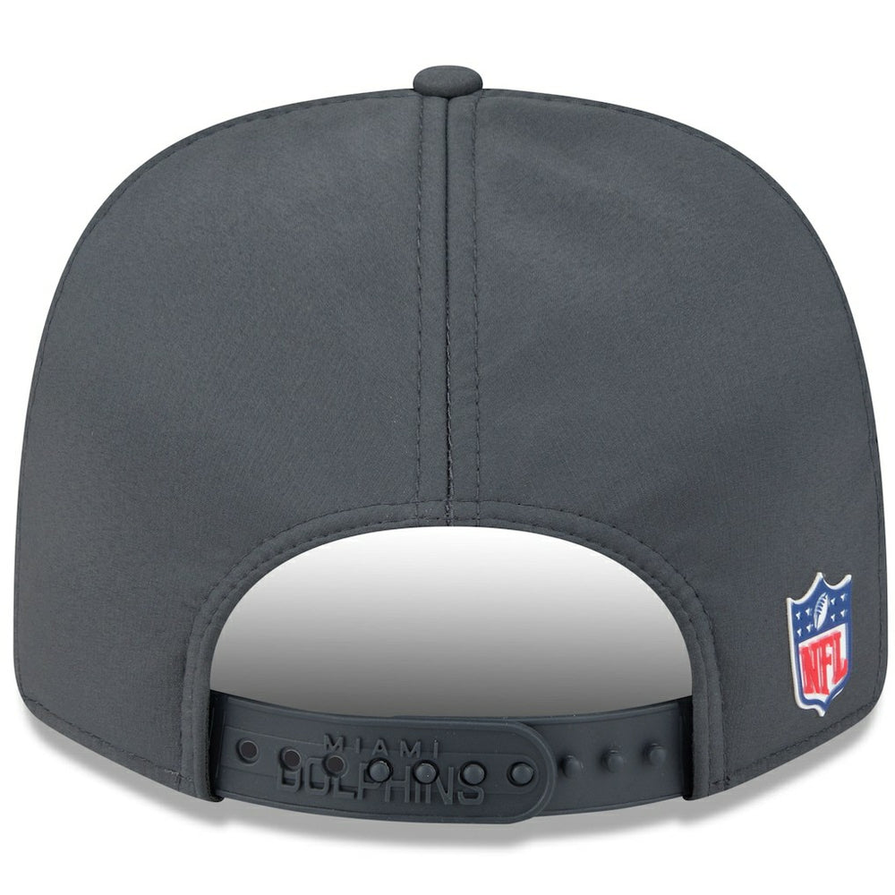 Miami Dolphins New Era 2025 Sideline Cold Weather 9SEVENTY Adjustable Hat - Charcoal Hats