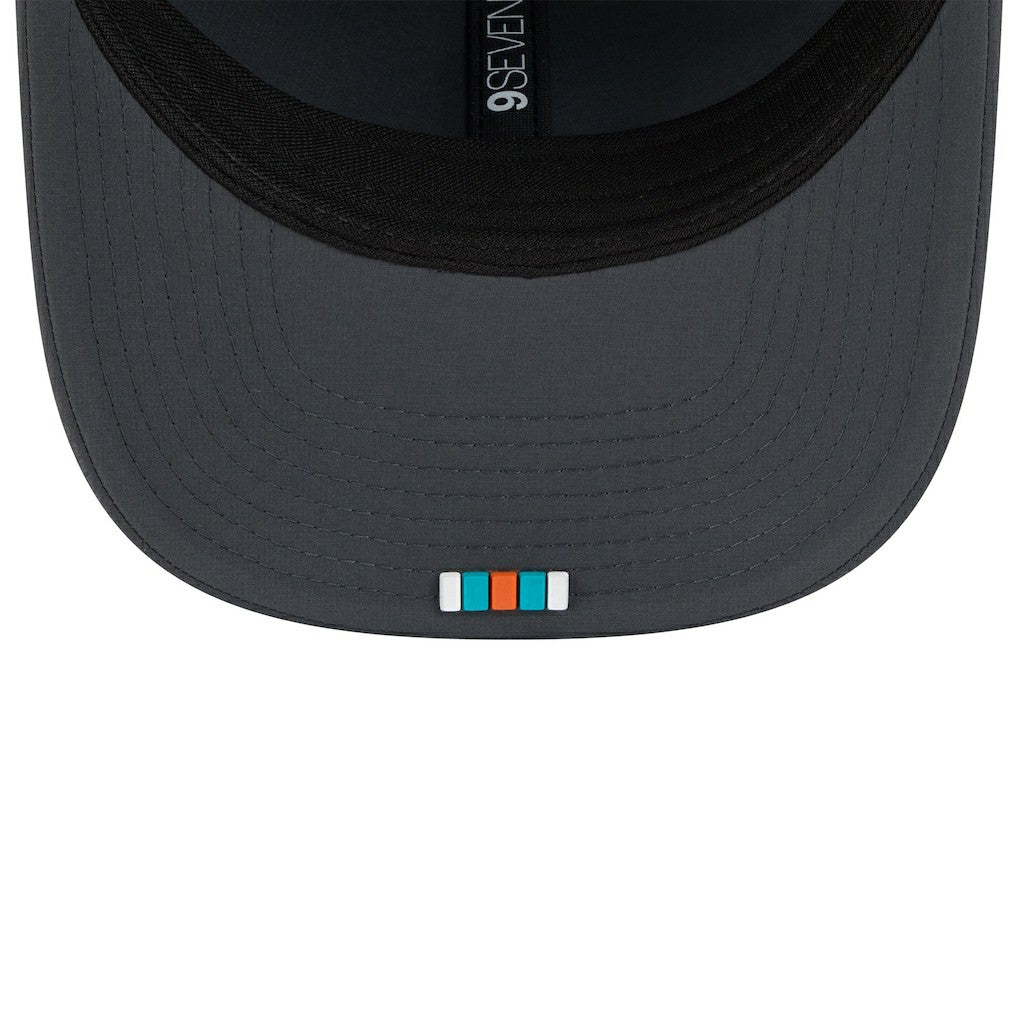Miami Dolphins New Era 2025 Sideline Cold Weather 9SEVENTY Adjustable Hat - Charcoal Hats