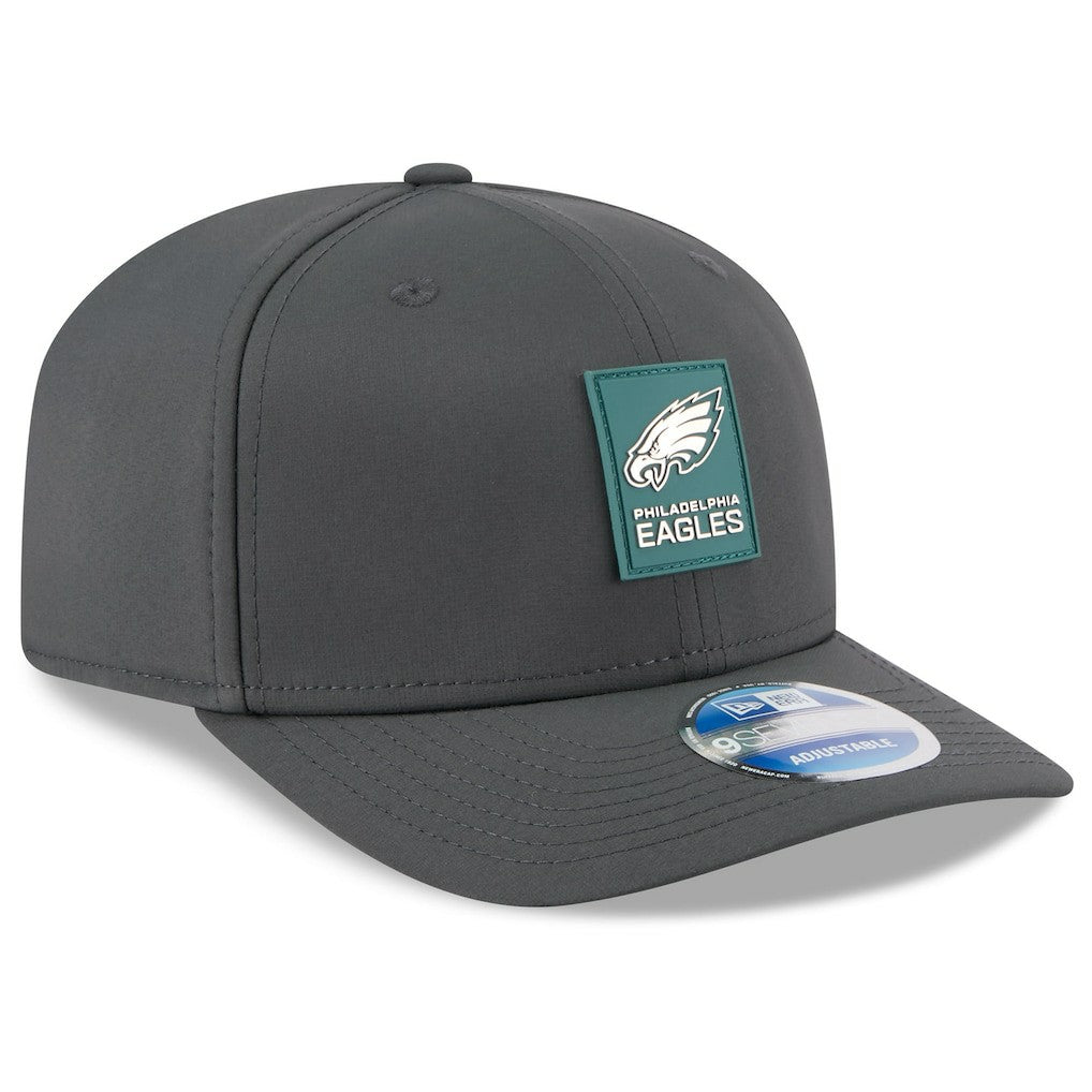 Philadelphia Eagles New Era 2025 Sideline Cold Weather 9SEVENTY Adjustable Hat - Charcoal Hats