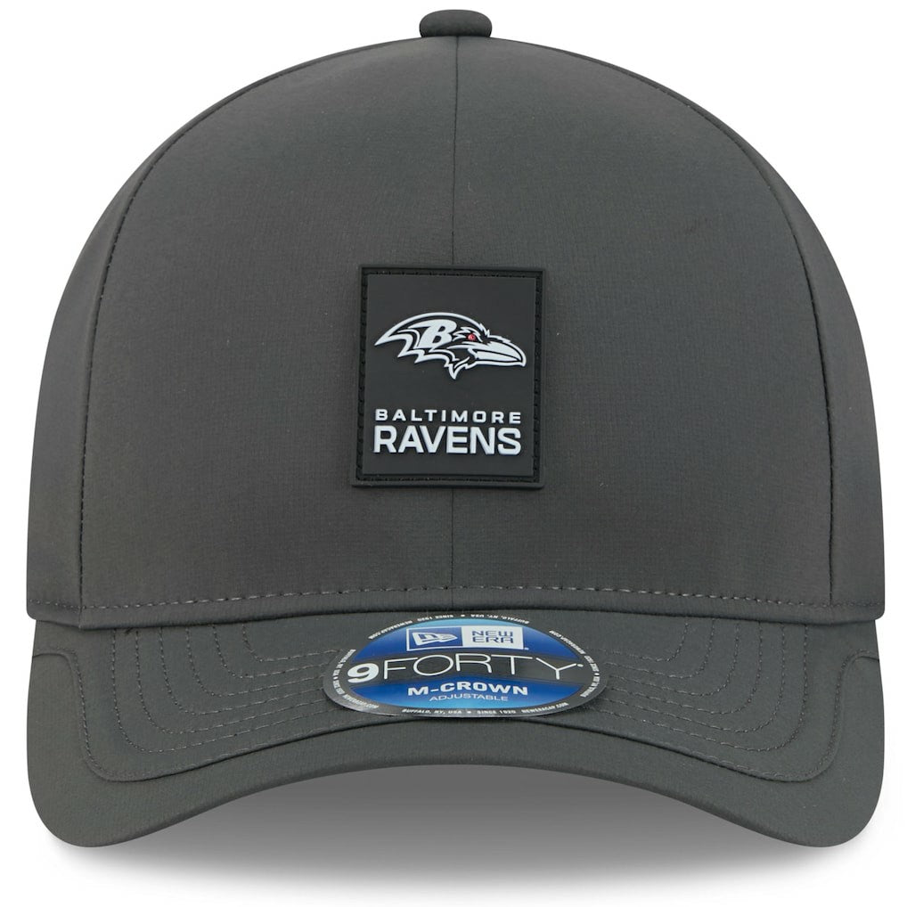 Baltimore Ravens New Era 2025 Sideline Cold Weather 9FORTY M-Crown Adjustable Hat - Charcoal Hats