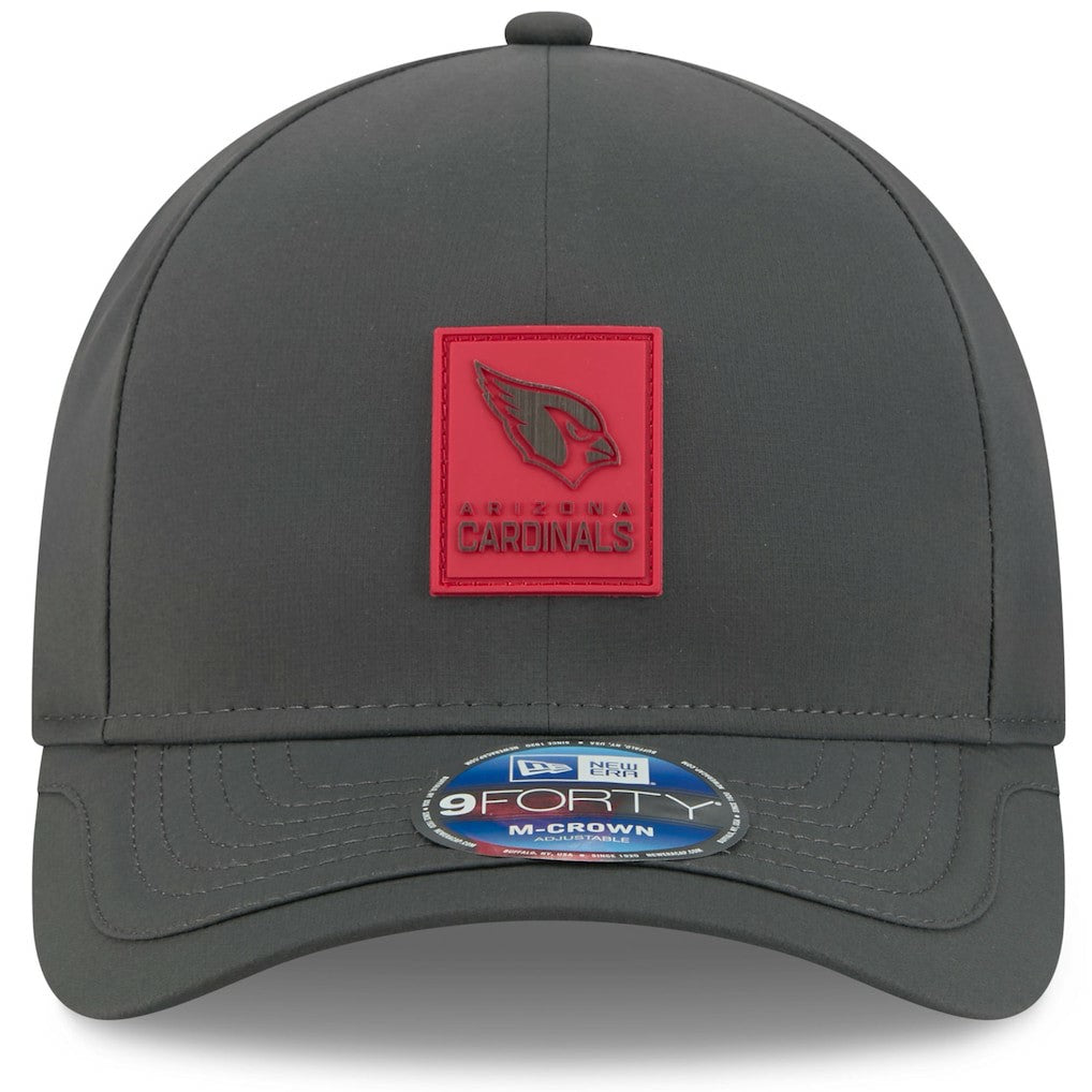 Arizona Cardinals New Era 2025 Sideline Cold Weather 9FORTY M-Crown Adjustable Hat - Charcoal Hats