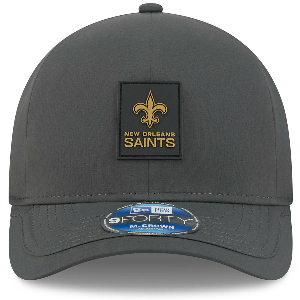 New Orleans Saints New Era 2025 Sideline Cold Weather 9FORTY M-Crown Adjustable Hat - Charcoal Hats