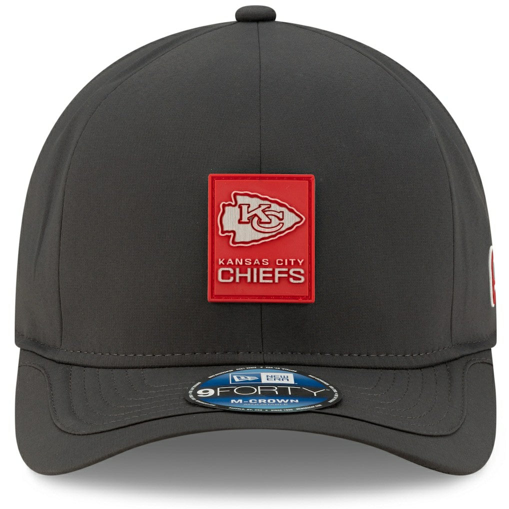Kansas City Chiefs New Era 2025 Sideline Cold Weather 9FORTY M-Crown Adjustable Hat - Charcoal Hats