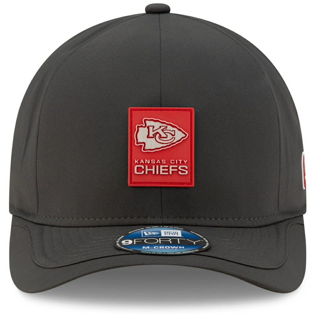 Kansas City Chiefs New Era 2025 Sideline Cold Weather 9FORTY M-Crown Adjustable Hat - Charcoal Hats