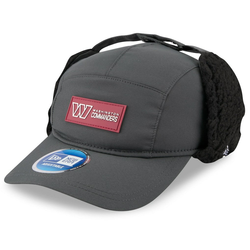 Washington Commanders New Era 2025 Sideline Cold Weather Runner Dog Ear Adjustable Hat - Charcoal Hats
