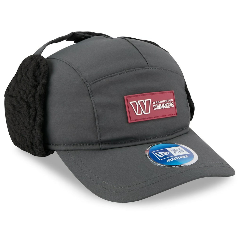 Washington Commanders New Era 2025 Sideline Cold Weather Runner Dog Ear Adjustable Hat - Charcoal Hats