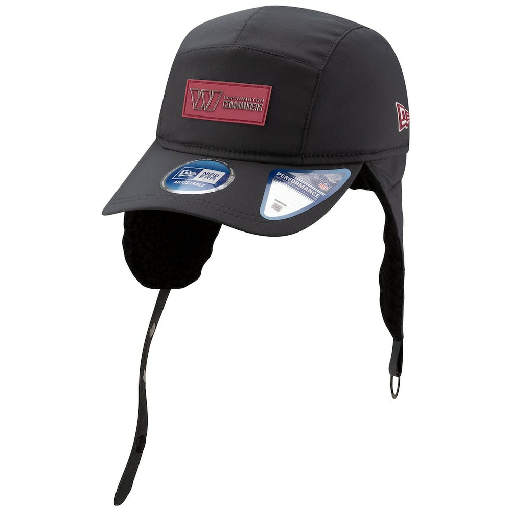 Washington Commanders New Era 2025 Sideline Cold Weather Runner Dog Ear Adjustable Hat - Charcoal Hats