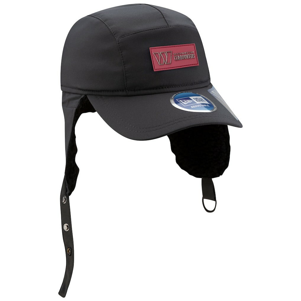 Washington Commanders New Era 2025 Sideline Cold Weather Runner Dog Ear Adjustable Hat - Charcoal Hats
