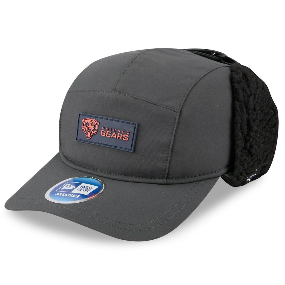 Chicago Bears New Era 2025 Sideline Cold Weather Runner Dog Ear Adjustable Hat - Charcoal Hats