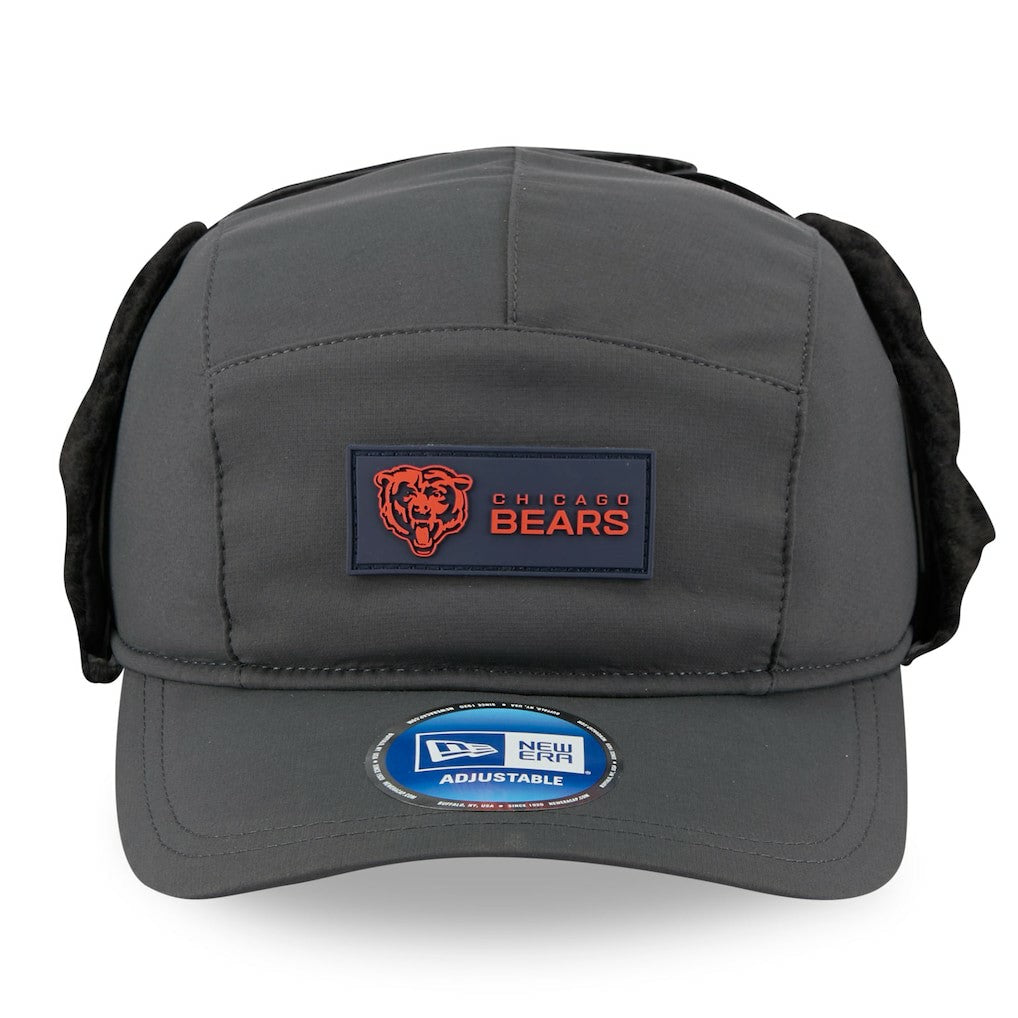 Chicago Bears New Era 2025 Sideline Cold Weather Runner Dog Ear Adjustable Hat - Charcoal Hats