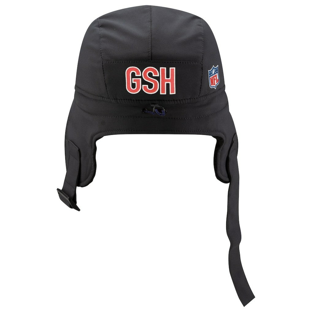 Chicago Bears New Era 2025 Sideline Cold Weather Runner Dog Ear Adjustable Hat - Charcoal Hats