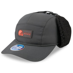 Cleveland Browns New Era 2025 Sideline Cold Weather Runner Dog Ear Adjustable Hat - Charcoal Hats