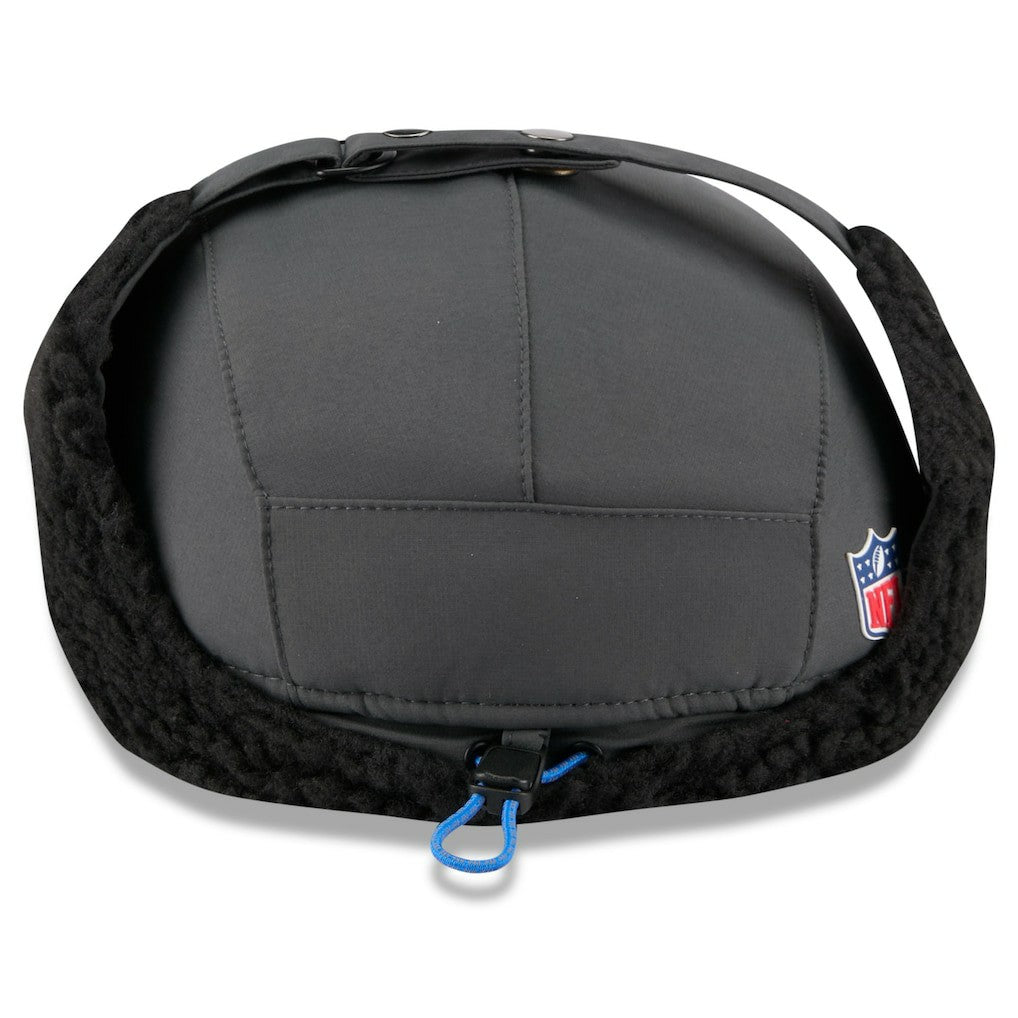 Detroit Lions New Era 2025 Sideline Cold Weather Runner Dog Ear Adjustable Hat - Charcoal Hats