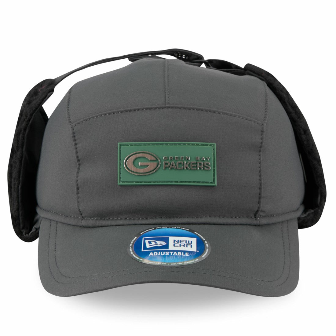 Green Bay Packers New Era 2025 Sideline Cold Weather Runner Dog Ear Adjustable Hat - Charcoal Hats