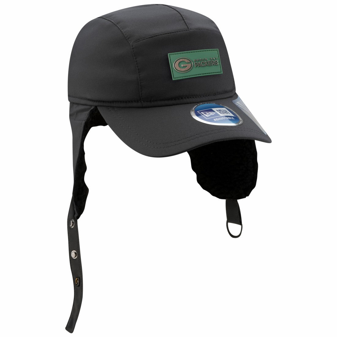 Green Bay Packers New Era 2025 Sideline Cold Weather Runner Dog Ear Adjustable Hat - Charcoal Hats