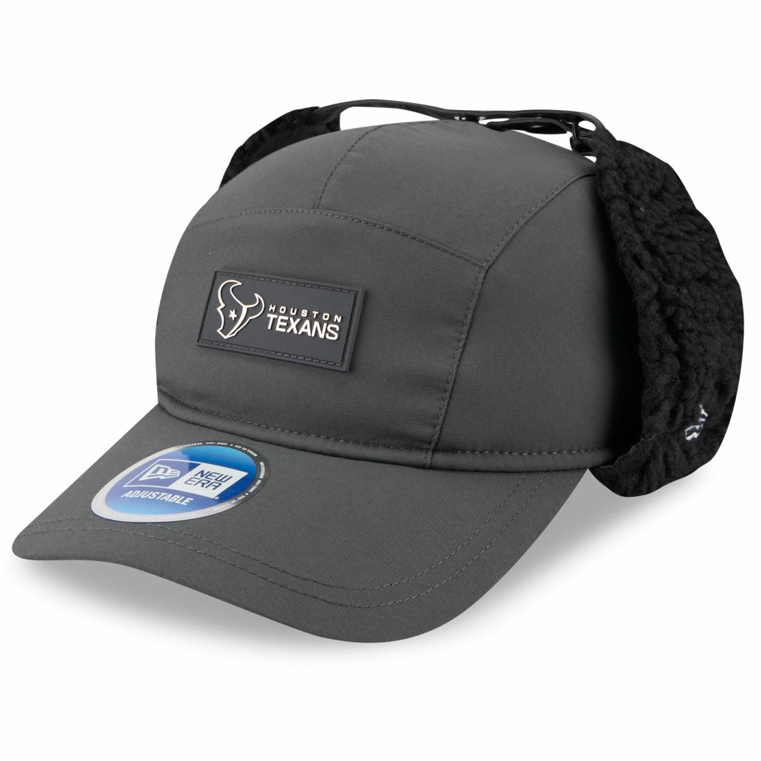 Houston Texans New Era 2025 Sideline Cold Weather Runner Dog Ear Adjustable Hat - Charcoal Hats