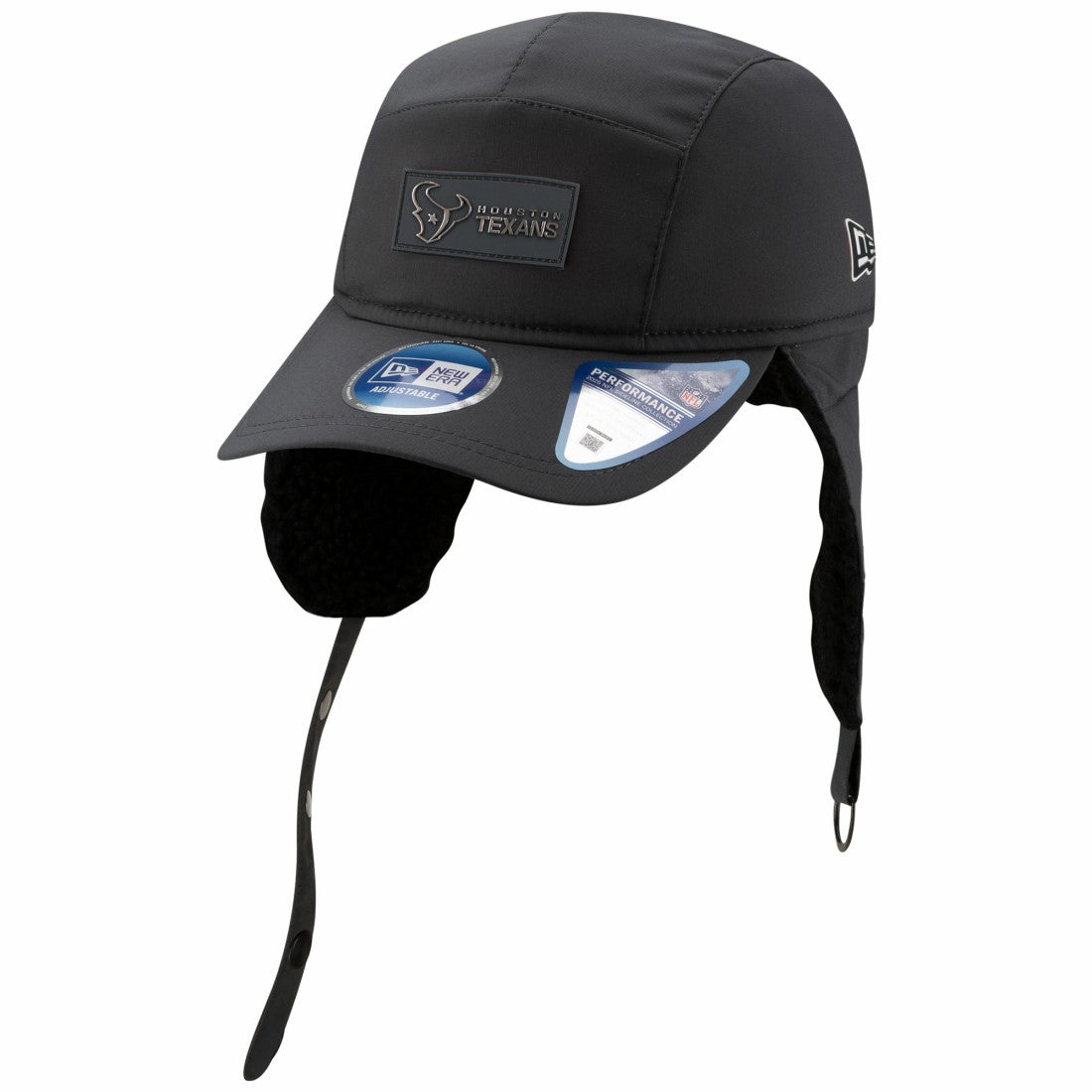 Houston Texans New Era 2025 Sideline Cold Weather Runner Dog Ear Adjustable Hat - Charcoal Hats