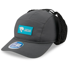 Jacksonville Jaguars New Era 2025 Sideline Cold Weather Runner Dog Ear Adjustable Hat - Charcoal Hats