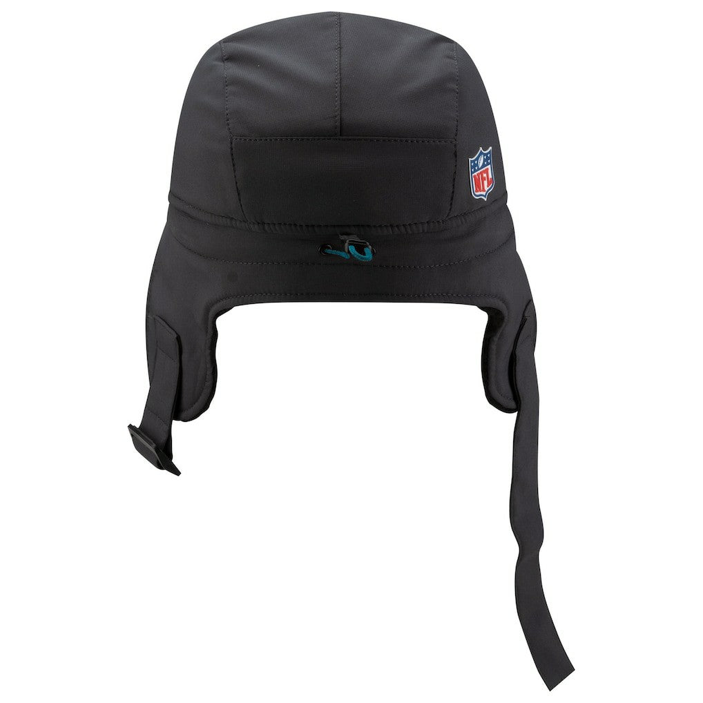 Jacksonville Jaguars New Era 2025 Sideline Cold Weather Runner Dog Ear Adjustable Hat - Charcoal Hats