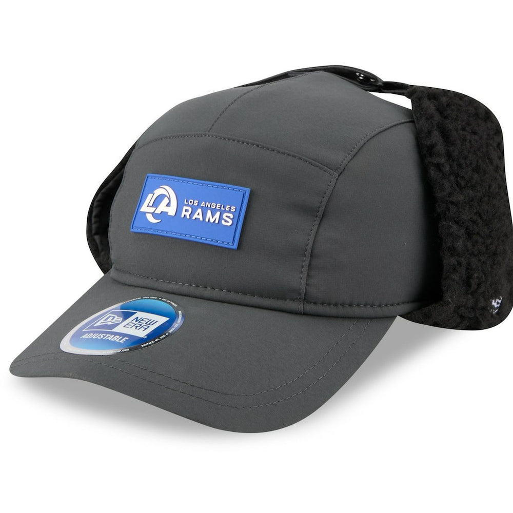 Los Angeles Rams New Era 2025 Sideline Cold Weather Runner Dog Ear Adjustable Hat - Charcoal Hats