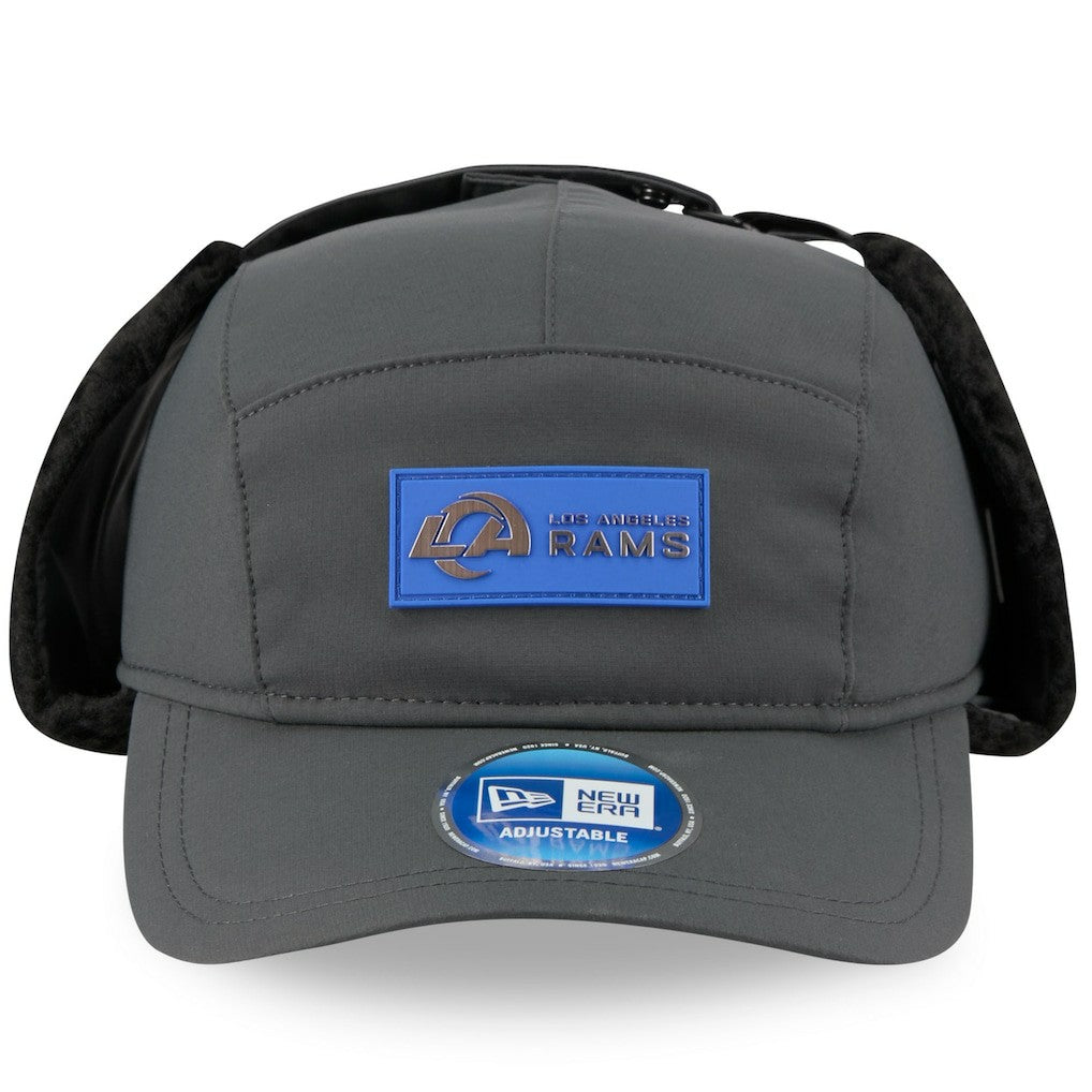 Los Angeles Rams New Era 2025 Sideline Cold Weather Runner Dog Ear Adjustable Hat - Charcoal Hats