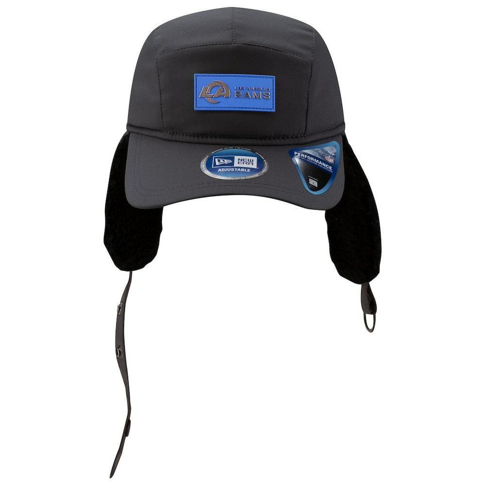Los Angeles Rams New Era 2025 Sideline Cold Weather Runner Dog Ear Adjustable Hat - Charcoal Hats