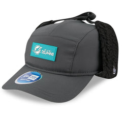 Miami Dolphins New Era 2025 Sideline Cold Weather Runner Dog Ear Adjustable Hat - Charcoal Hats