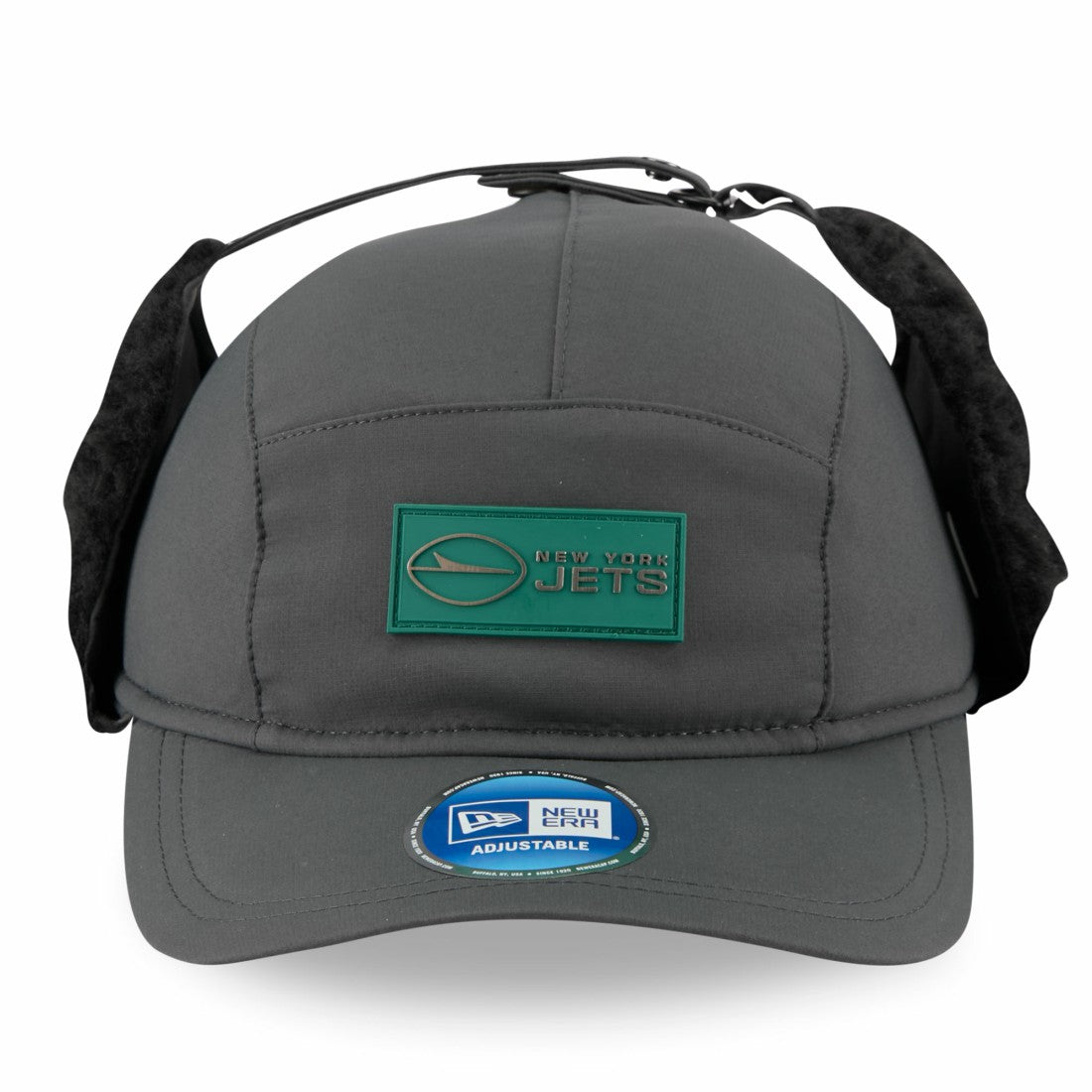 New York Jets New Era 2025 Sideline Cold Weather Runner Dog Ear Adjustable Hat - Charcoal Hats