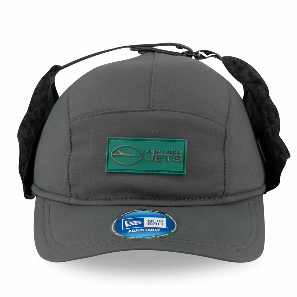 New York Jets New Era 2025 Sideline Cold Weather Runner Dog Ear Adjustable Hat - Charcoal Hats