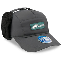 Philadelphia Eagles New Era 2025 Sideline Cold Weather Runner Dog Ear Adjustable Hat - Charcoal Hats