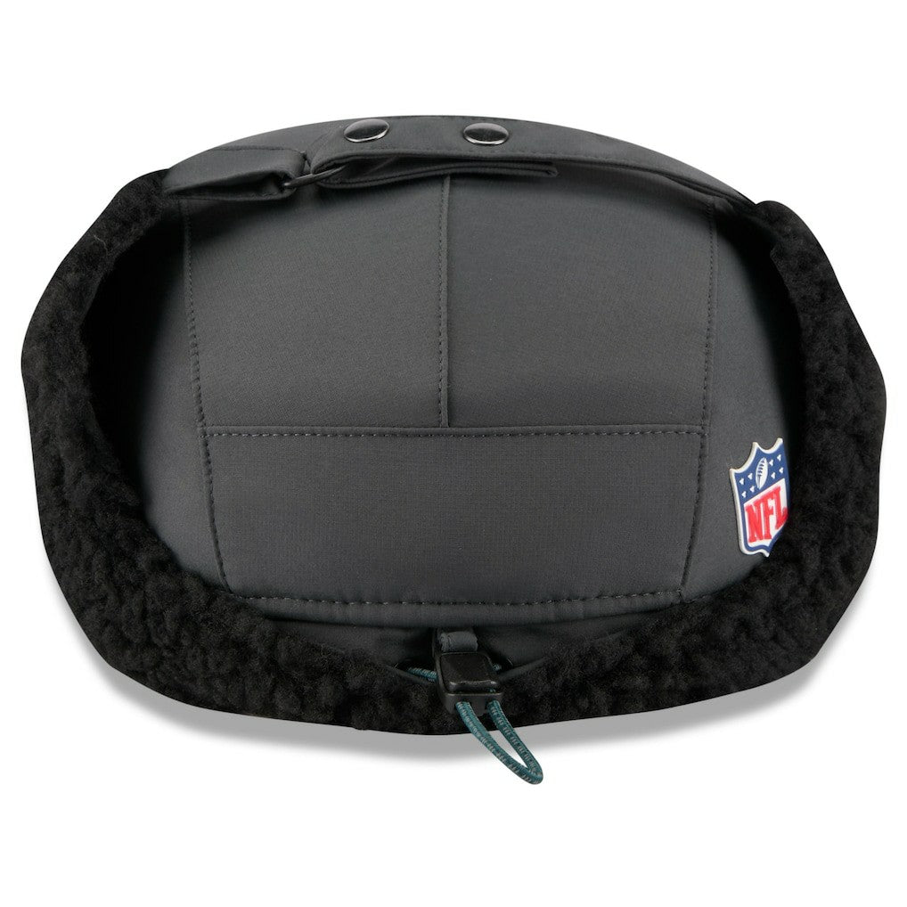 Philadelphia Eagles New Era 2025 Sideline Cold Weather Runner Dog Ear Adjustable Hat - Charcoal Hats