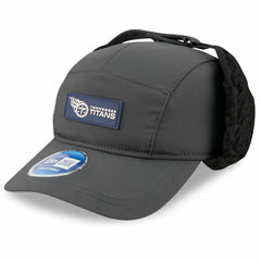 Tennessee Titans New Era 2025 Sideline Cold Weather Runner Dog Ear Adjustable Hat - Charcoal Hats